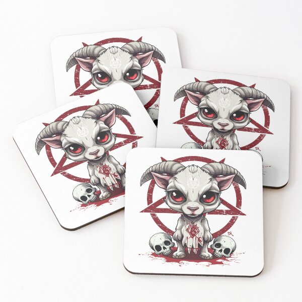 Item preview,  CUTE BUT EVIL- The Skull Club, Skull, Skull, Pentagram, Goat designed and sold by HIGUMAX.