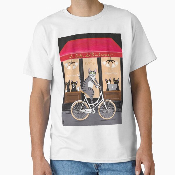 Item preview, A Bicycle Ride Past the Cafe designed and sold by KilkennyCat Art.