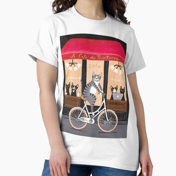 Item preview, A Bicycle Ride Past the Cafe designed and sold by KilkennyCat Art.