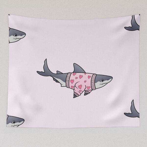 Item preview, Cute Shark Wearing Sweater designed and sold by 989-.