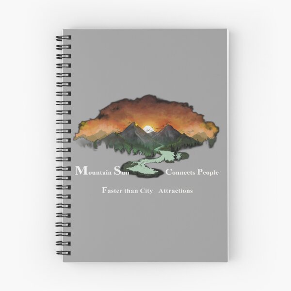 Item preview, Landskape with text 'Mountain Sun connects people faster than city attractions' designed and sold by Tomasz  Siennicki.