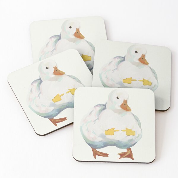 Item preview, Silly goose with two hands touching emoji meme designed and sold by Asutip.