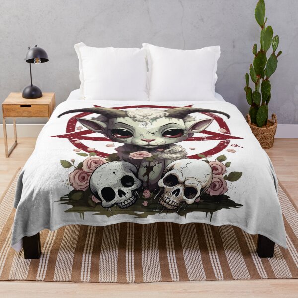 Item preview, CUTE BUT EVIL- The Skull Club, Skull, Skull, Pentagram, Goat designed and sold by HIGUMAX.