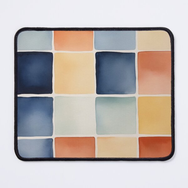 Item preview, Watercolor Squares of Serenity designed and sold by DeMuurdecoratie.