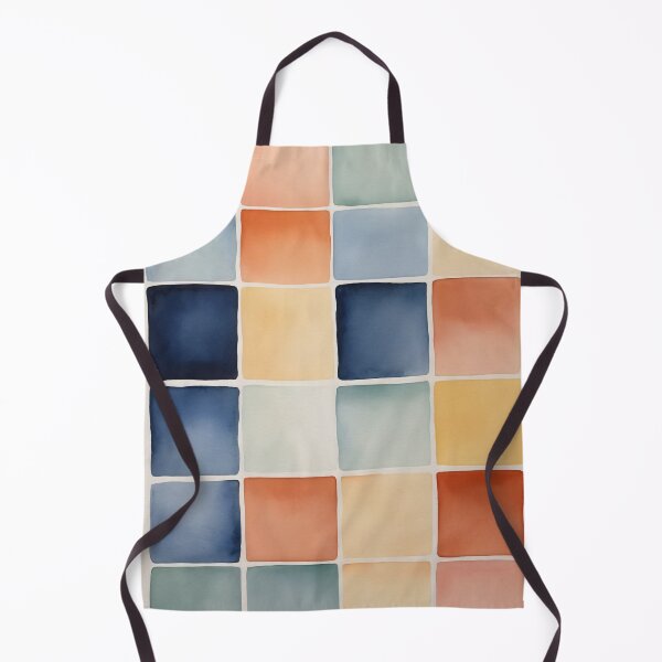 Item preview, Watercolor Squares of Serenity designed and sold by DeMuurdecoratie.