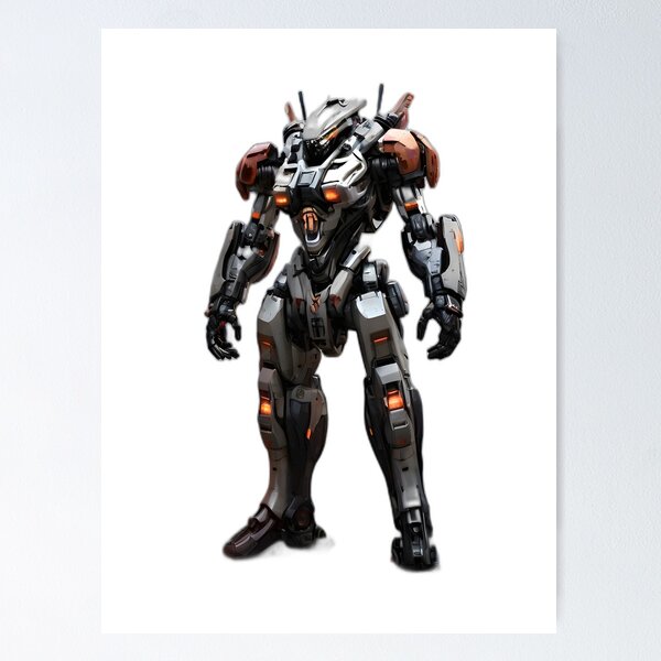 Item preview, Mech suit in white and orange designed and sold by DeransDesigns.
