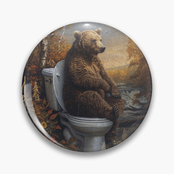 Item preview, Contemplative Bear - Humor in the Wilderness Art designed and sold by Sir Meow Meow.