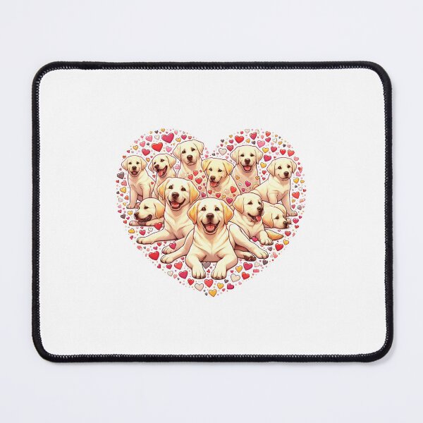 Item preview, Sunny Yellow Labrador Love: Valentine's Heart Delight designed and sold by creativechaster.
