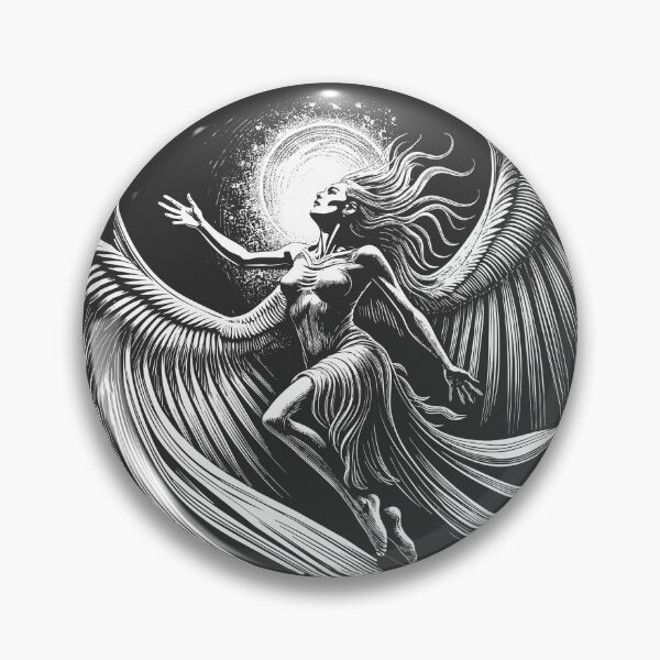 Item preview, B&W Angel White Transparent designed and sold by AKD-Design.