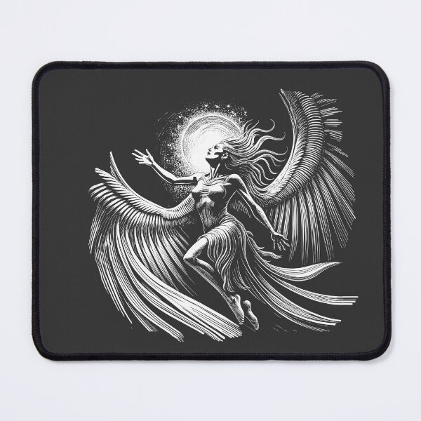 Item preview, B&W Angel White Transparent designed and sold by AKD-Design.