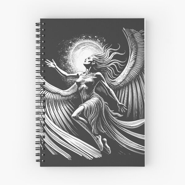 Item preview, B&W Angel White Transparent designed and sold by AKD-Design.