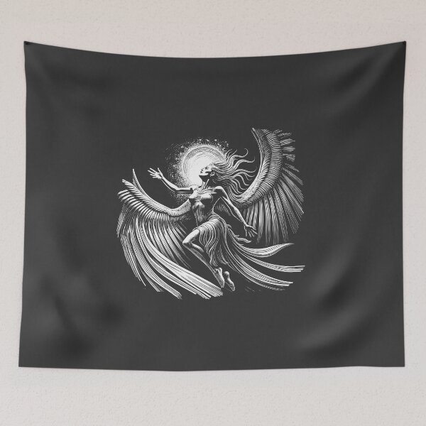 Item preview, B&W Angel White Transparent designed and sold by AKD-Design.