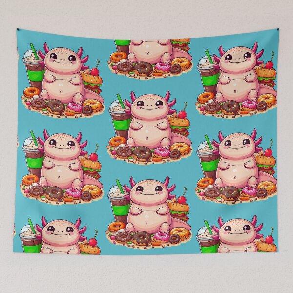 Item preview, Snacks + Axolotl = Snaxolotl  designed and sold by Ghost on Toast.
