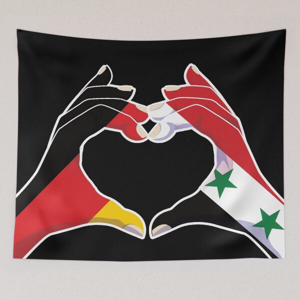 Item preview, Syria Syrian Germany German Love Heart Peace designed and sold by FlagX.