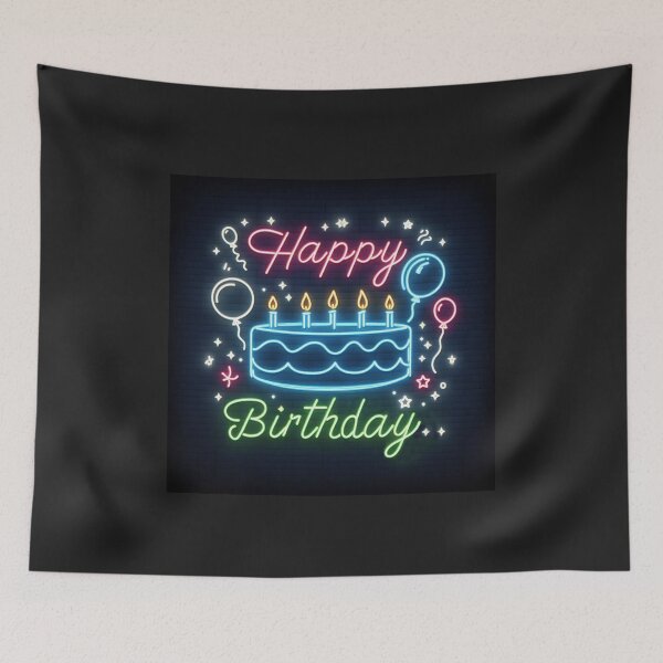 Item preview, Neon Happy Birthday designed and sold by 3 CITIES.