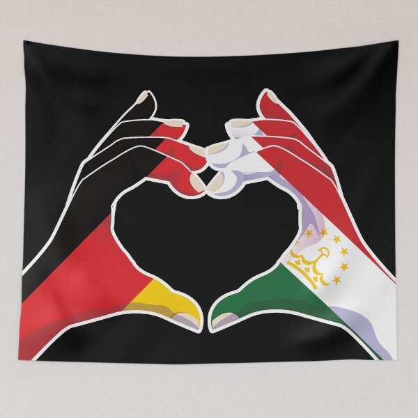 Item preview, Tajikistan Tajik Germany German Love Heart Peace designed and sold by FlagX.