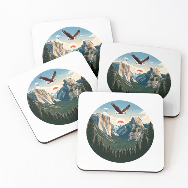 Item preview, Soaring Majesty: Bald Eagle Over Yosemite National Park designed and sold by Ajay GB.