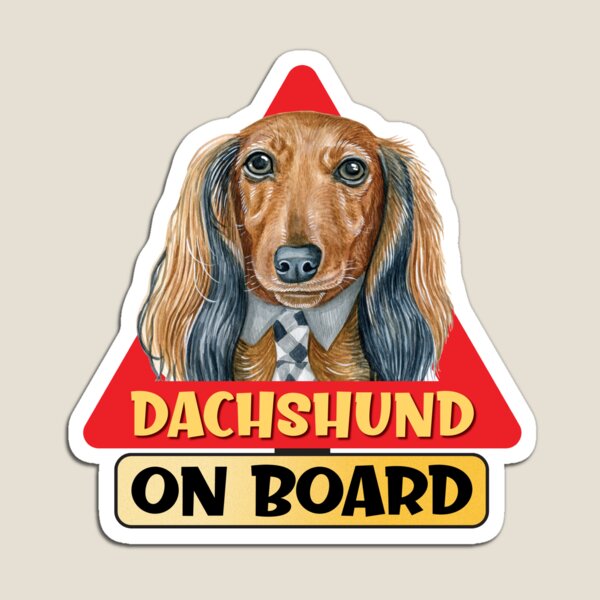 Item preview, Dachshund On Board - Wiener Dog Traffic Sign designed and sold by eclecTEEq.