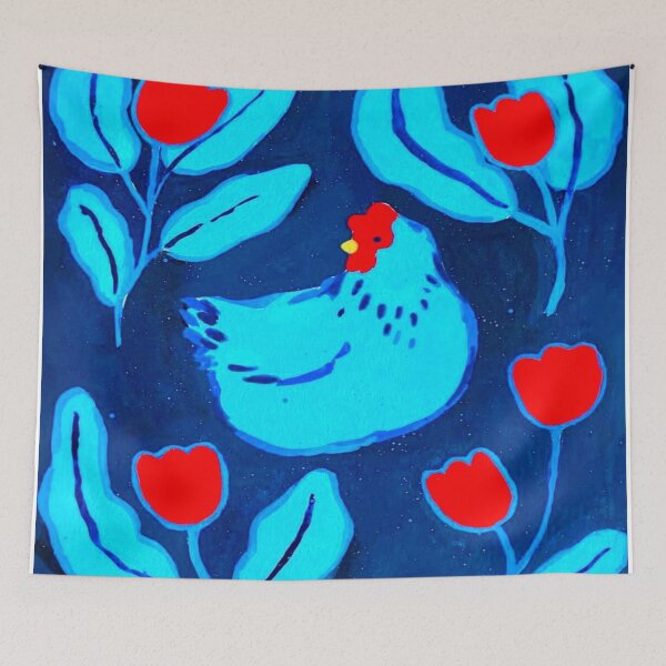 Item preview, Blue chicken designed and sold by Aiyinyangart.