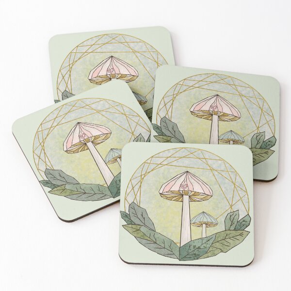 Item preview, Geometric Mushroom Love designed and sold by AdriaCaps Art & Design.