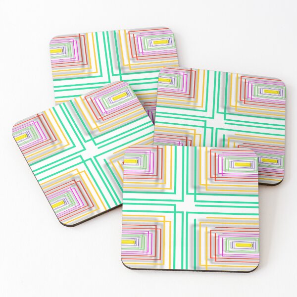 Item preview, Multicolored rectangle art customized  designed and sold by theparkfact0.