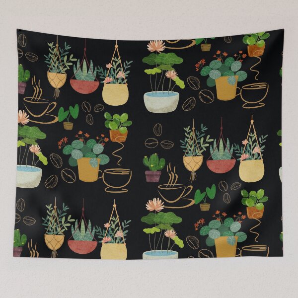 Item preview, Plants and Coffee designed and sold by AnulaArt.