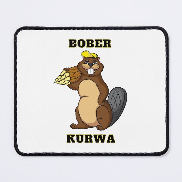 Item preview, Bober Kurwa: Beaver with Tree Trunk and Yellow Cap designed and sold by impressionofmel.