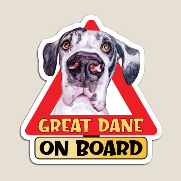 Item preview, Great Dane On Board - German Mastiff Dog Traffic Sign designed and sold by eclecTEEq.