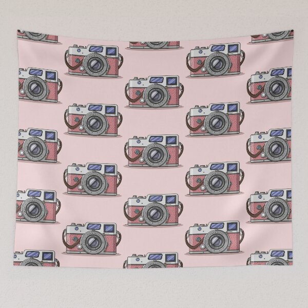 Item preview, Pink Vintage Camera ; Pattern designed and sold by PatternInArt.