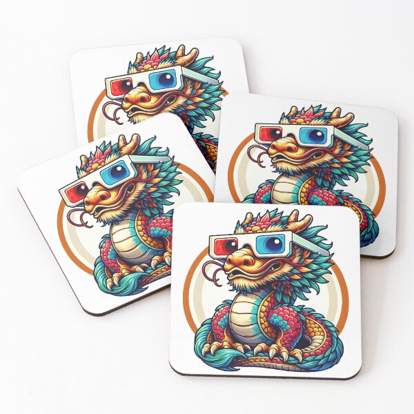 Item preview, Cute Chinese Dragon Wearing 3D Glasses designed and sold by digital-savant.