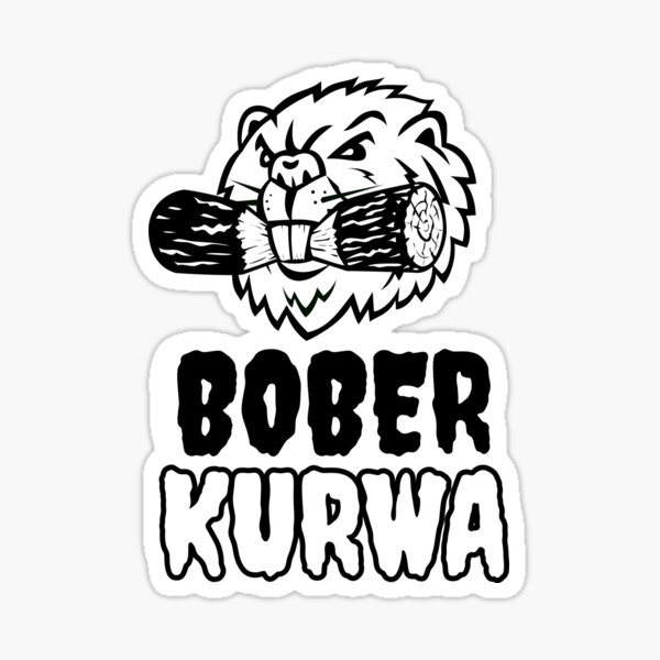 Item preview, Raging Beaver: Bober Kurwa Black & White in Metal Vibe designed and sold by impressionofmel.