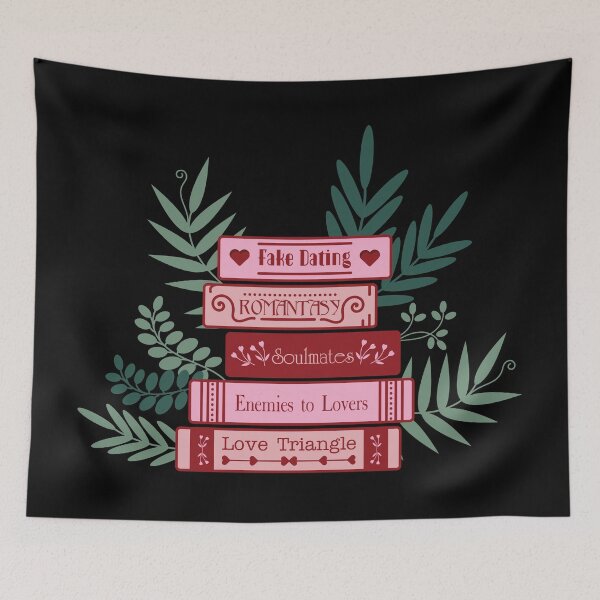 Item preview, Bookish aesthetic | Romance tropes | Book stack designed and sold by ArtistryWhims.