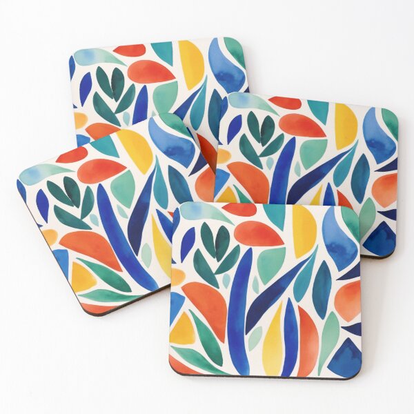Item preview, Vibrant Watercolor Leaf Dance designed and sold by DeMuurdecoratie.