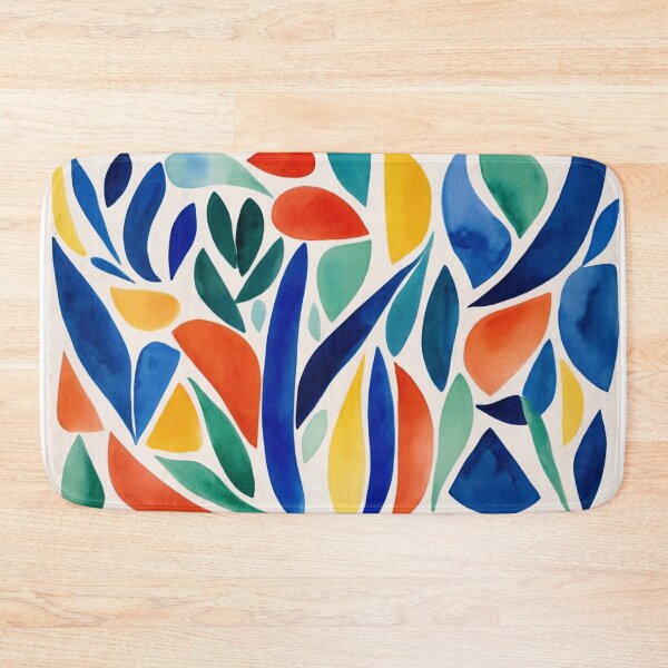 Item preview, Vibrant Watercolor Leaf Dance designed and sold by DeMuurdecoratie.