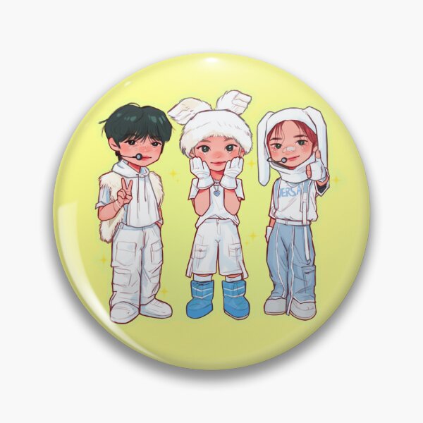 Artikelvorschau, SKZ DANCERACHA: Weiße Liebe (Felix, Hyunjin, Leeknow) Gelber Hintergrund entworfen und verkauft von Huniii.