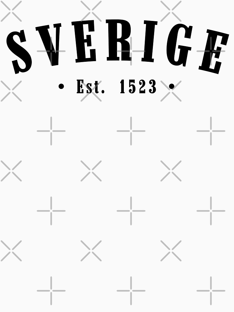 Thumbnail 7 of 7, Classic T-Shirt, Sverige Est. 1523 Black Letter Sweden designed and sold by establishedwear.