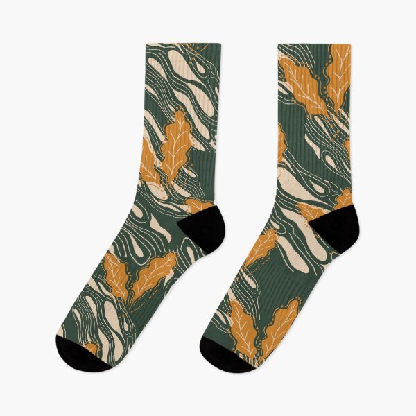 Item preview, Leaves on woodgrain - dark green designed and sold by SerahO.
