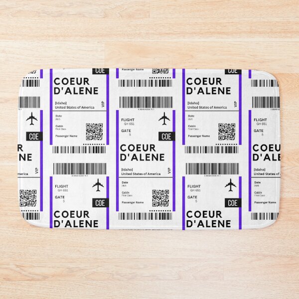 Item preview, Coeur D'Alene, Idaho Airplane Boarding Pass designed and sold by RoamInk.
