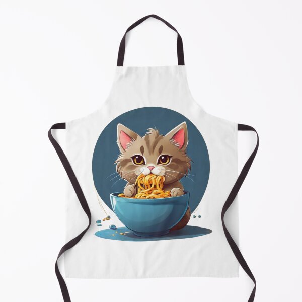 Item preview, Cute kitten eating noodles. designed and sold by Vegasstickers.