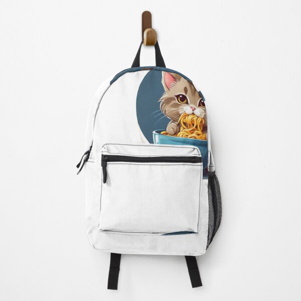 Item preview, Cute kitten eating noodles. designed and sold by Vegasstickers.