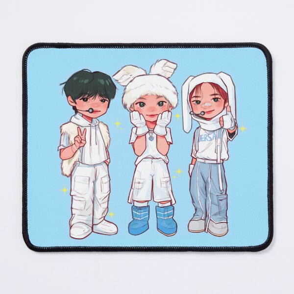 Item preview,  SKZ DANCERACHA: White love (Felix, Hyunjin, Leeknow) Blue Background  designed and sold by Huniii.