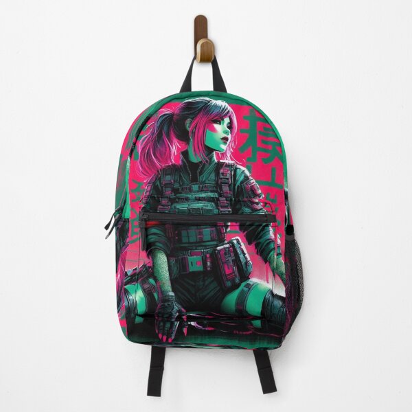 Item preview, Cyberpunk Neon Military Girl designed and sold by RESToRAPTOR.