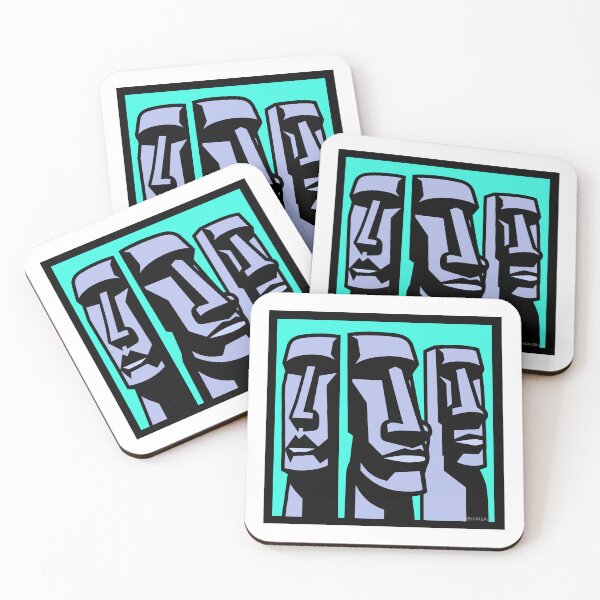 Item preview, Easter Island Heads -  Pop Art designed and sold by PickledjoArt.