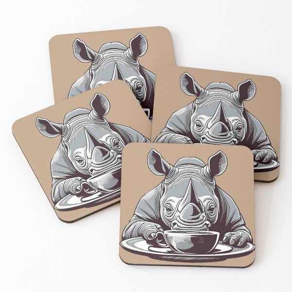 Item preview, Rhino Drinking Coffee designed and sold by Devo07.