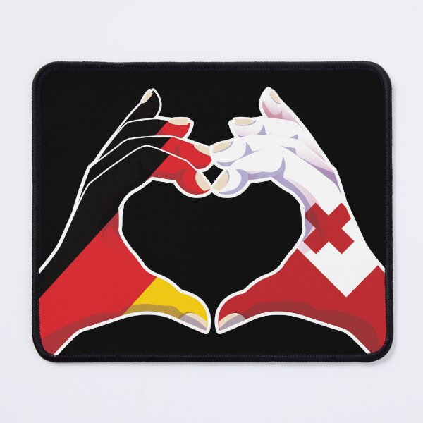 Item preview, Tonga Tongan Germany German Love Heart Peace designed and sold by FlagX.