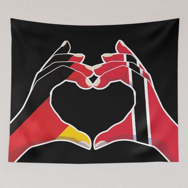 Item preview, Trinidad Tobago Germany German Love Heart Peace designed and sold by FlagX.