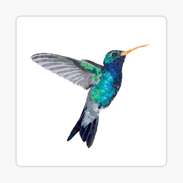 Colibri (Hummingbird) Geometric Animal Illustration Sticker