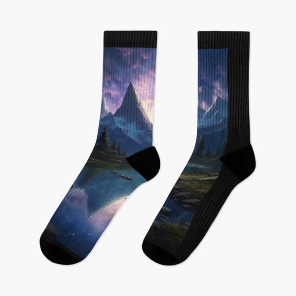 Item preview, Majestic Twilight: Alpine Lake and Starry Sky designed and sold by Jemimo.