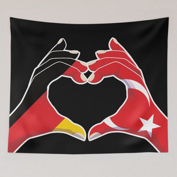 Item preview, Türkiye Turkish Germany German Love Heart Peace designed and sold by FlagX.