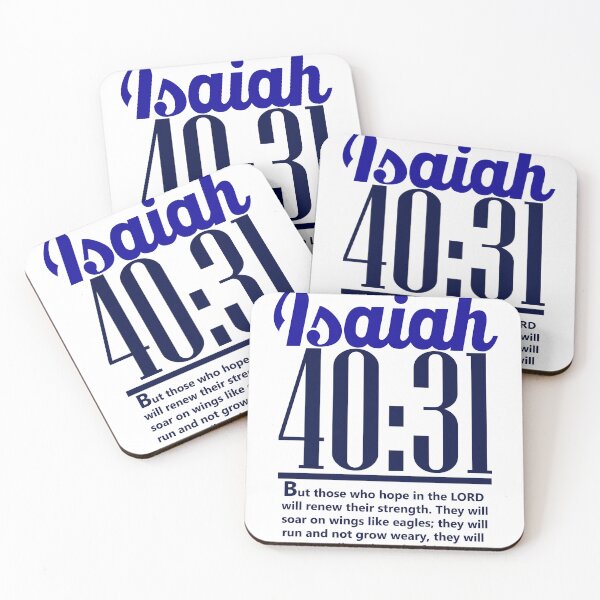 Item preview, Christian; Blue Bible verse Isaiah 40:31 designed and sold by denissmartin2020 ..